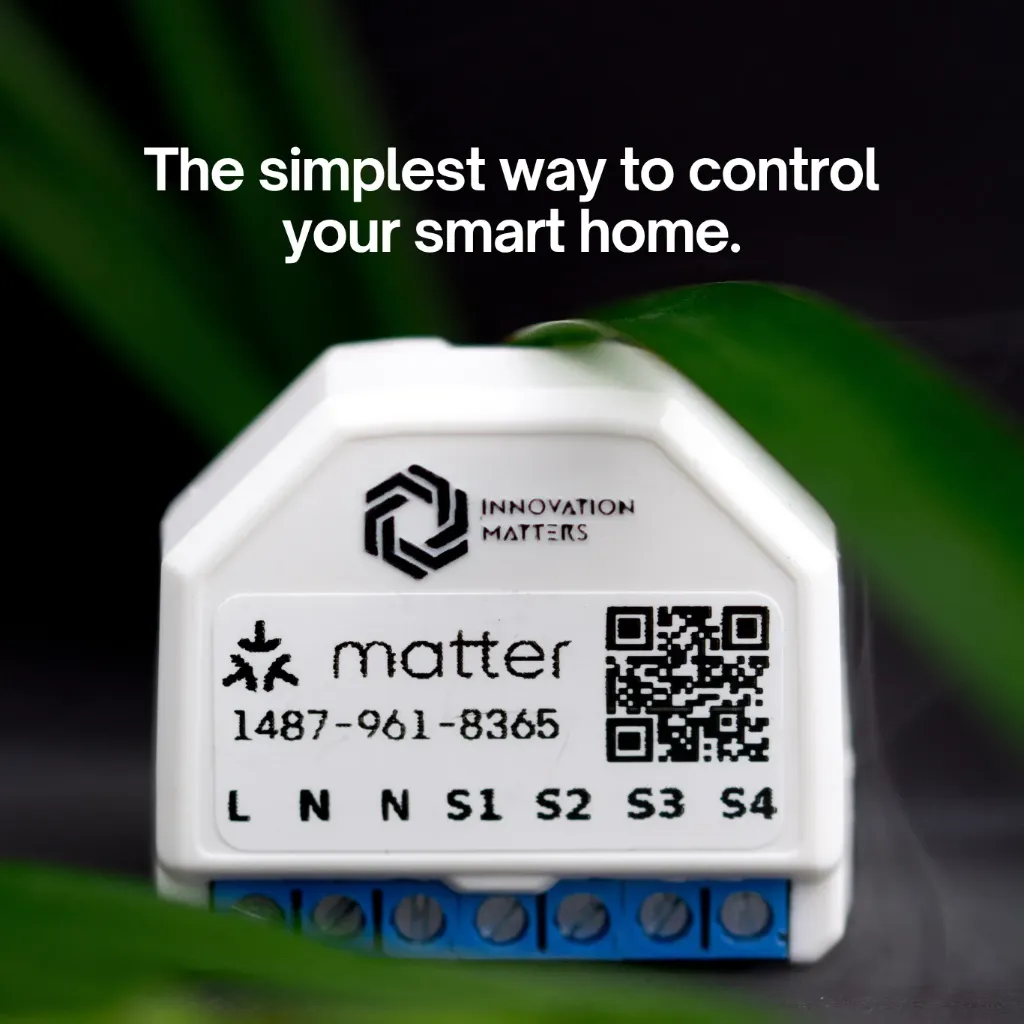 [IM-0002-PBM-EC] Matter Pushbutton Module PBM, 4 inputs, 12 functions, 68 mm back box